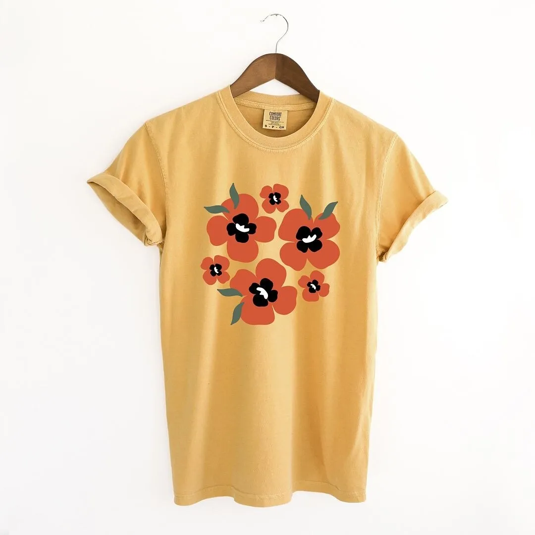 Red Poppies Garment Dyed Tee sold by Zulily