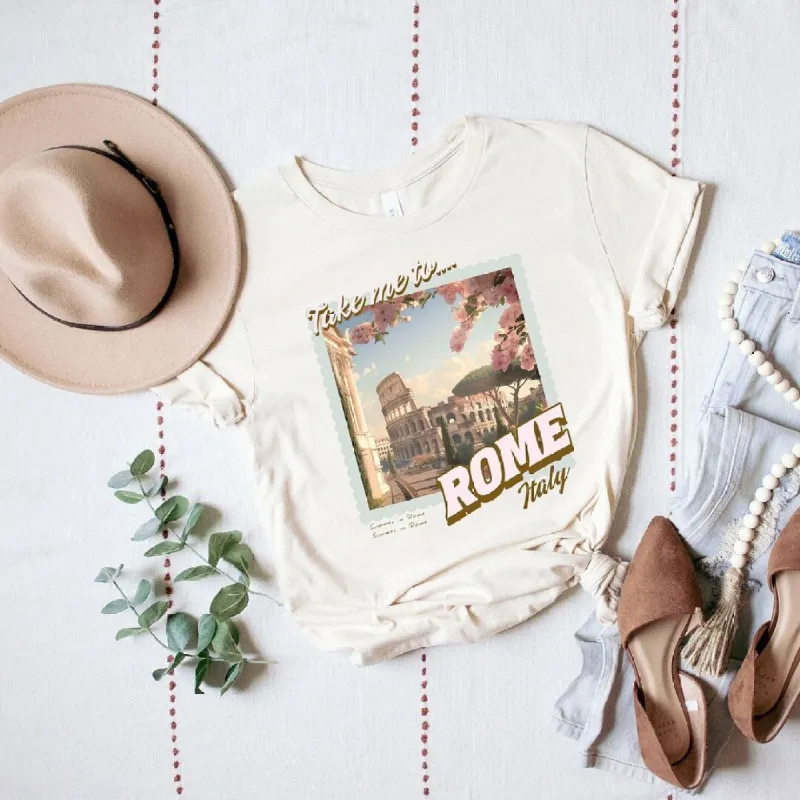 Take Me to Rome Short Sleeve Crewnneck Tee sold by Zulily