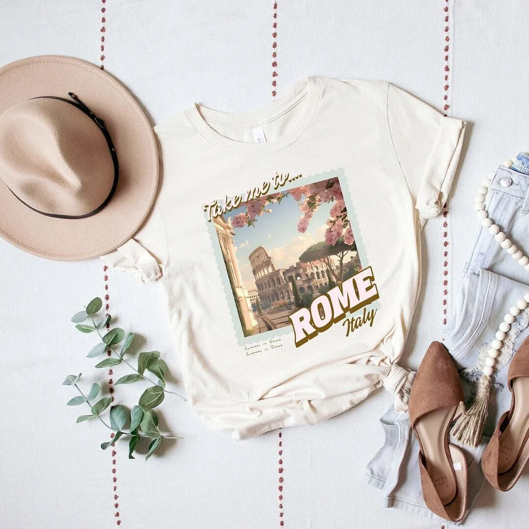 Take Me to Rome Short Sleeve Crewnneck Tee sold by Zulily