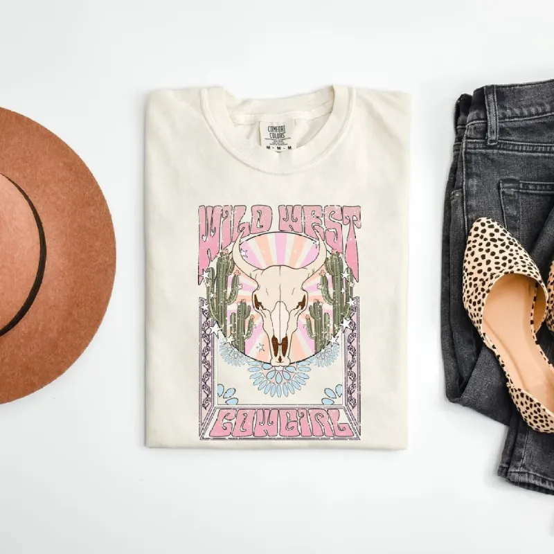 Wild West Cowgirl Garment Dyed Tee sold by Zulily