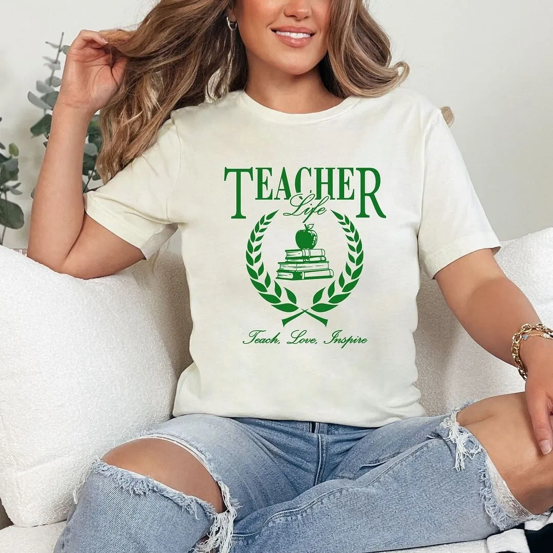 Teacher Life Books Short Sleeve Crewnneck Tee sold by Zulily product image thumbnail 3