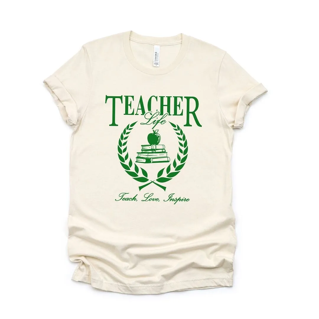 Teacher Life Books Short Sleeve Crewnneck Tee sold by Zulily product image thumbnail 2