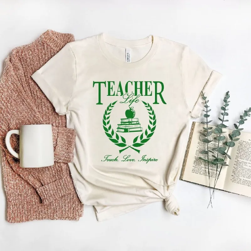 Teacher Life Books Short Sleeve Crewnneck Tee sold by Zulily