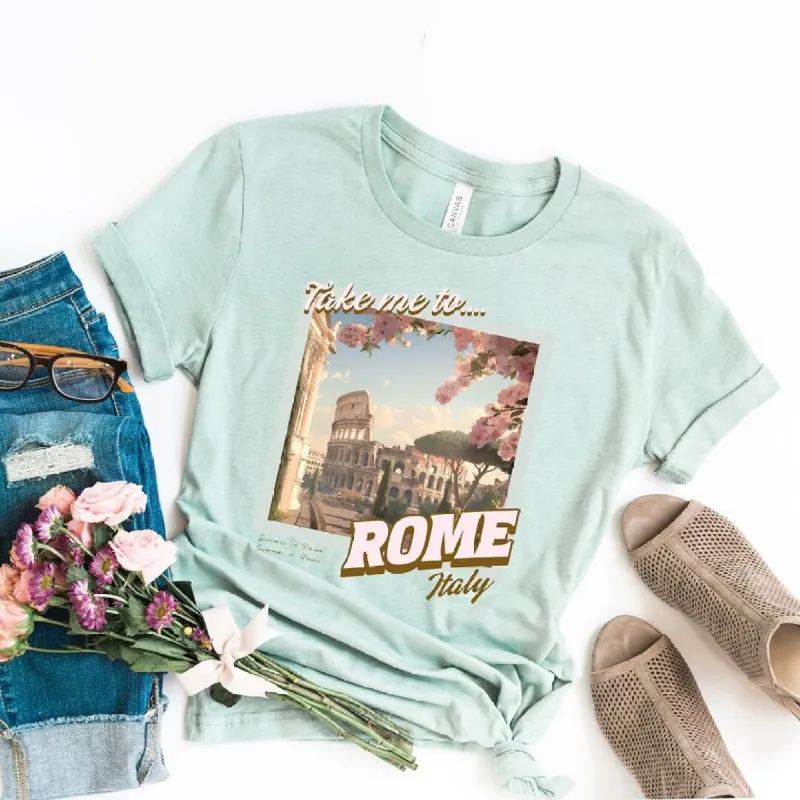 Take Me to Rome Short Sleeve Crewnneck Tee sold by Zulily