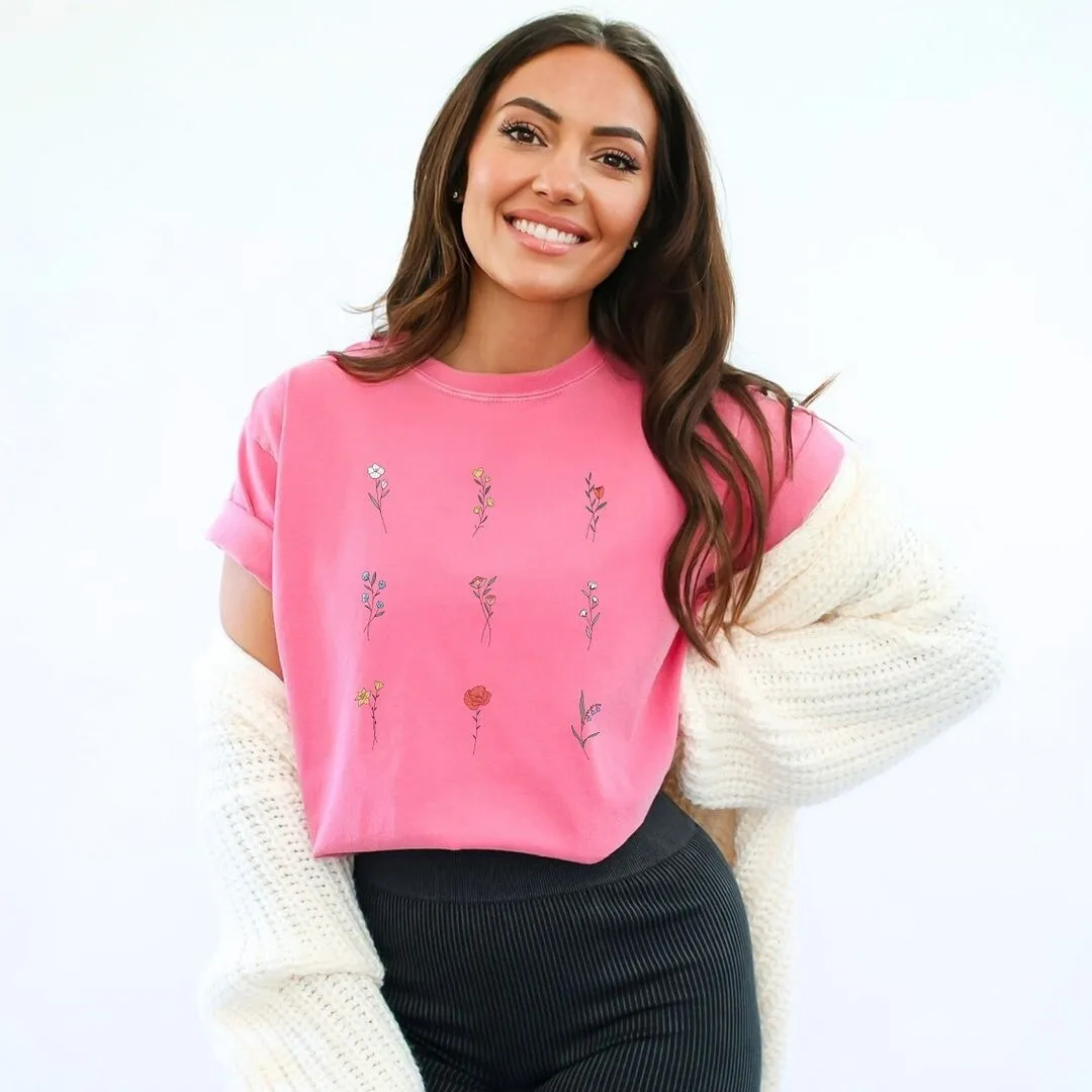 Wildflower Flower Chart Garment Dyed Tee sold by Zulily product image thumbnail 2