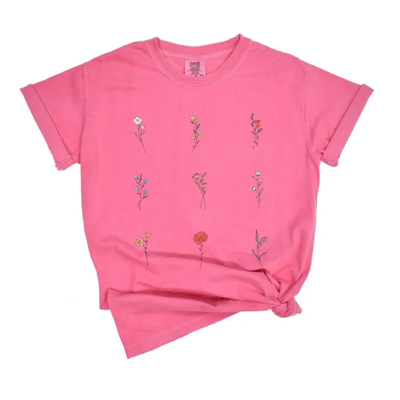 Wildflower Flower Chart Garment Dyed Tee sold by Zulily