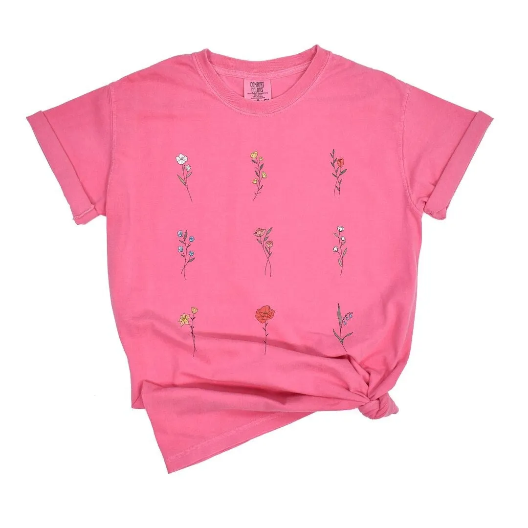 Wildflower Flower Chart Garment Dyed Tee sold by Zulily
