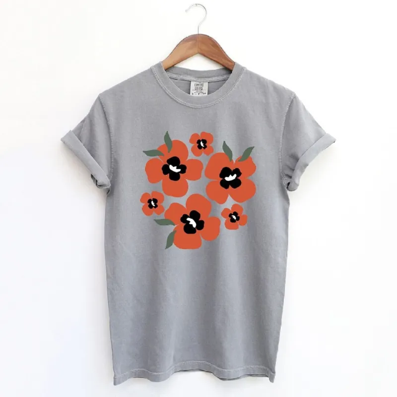 Red Poppies Garment Dyed Tee sold by Zulily
