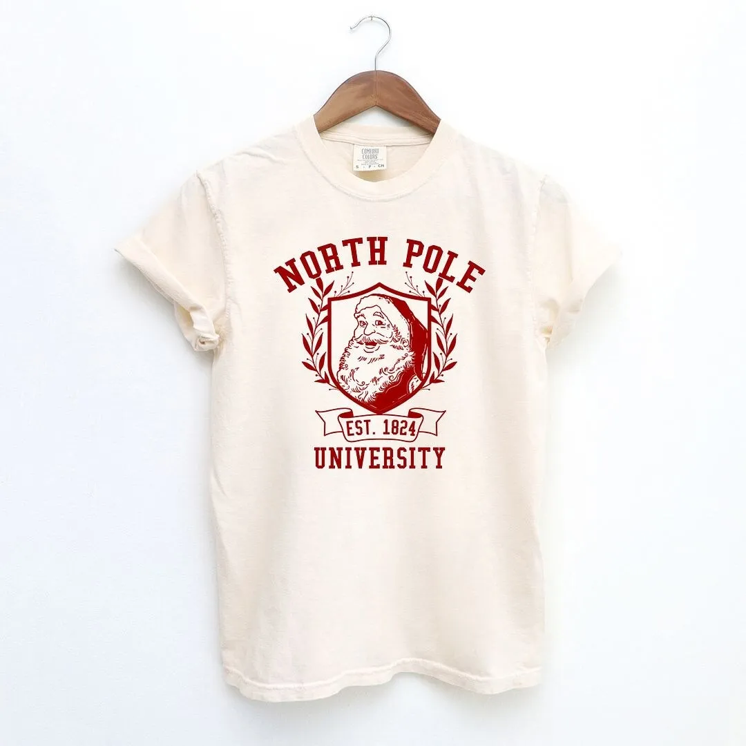 Santa North Pole University Garment Dyed Tee sold by Zulily product image thumbnail 2