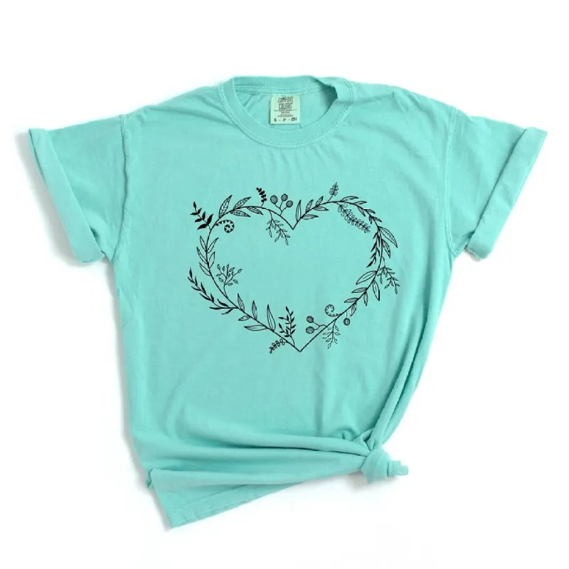 Floral Heart Garment Dyed Tee sold by Zulily