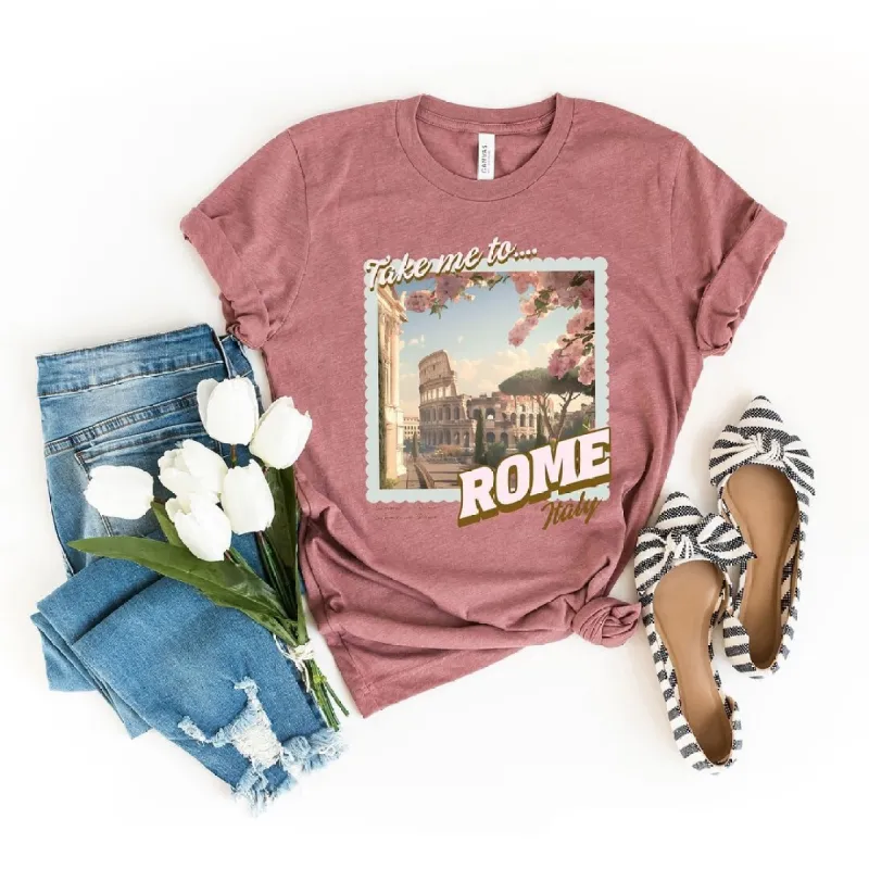 Take Me to Rome Short Sleeve Crewnneck Tee sold by Zulily