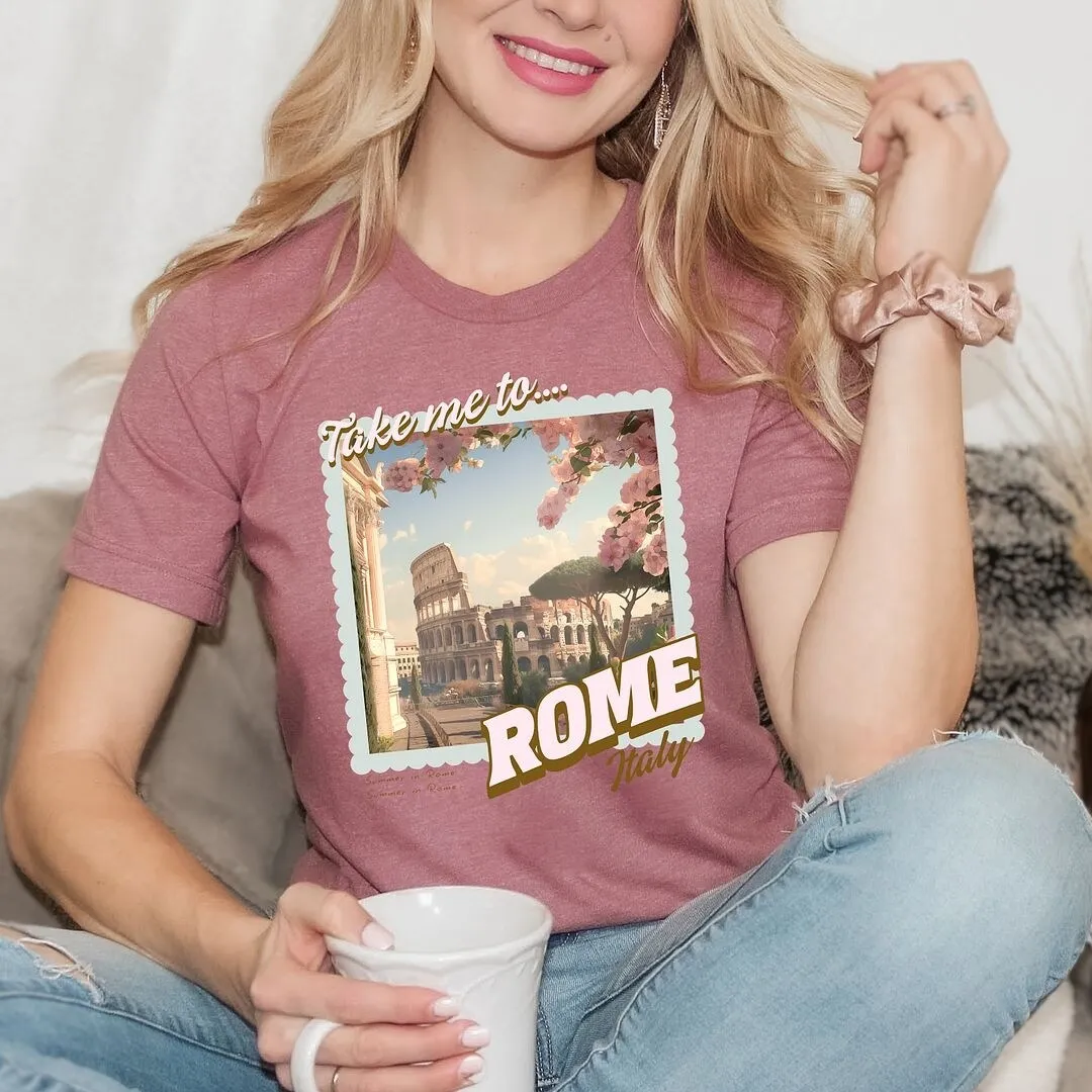 Take Me to Rome Short Sleeve Crewnneck Tee sold by Zulily product image thumbnail 3