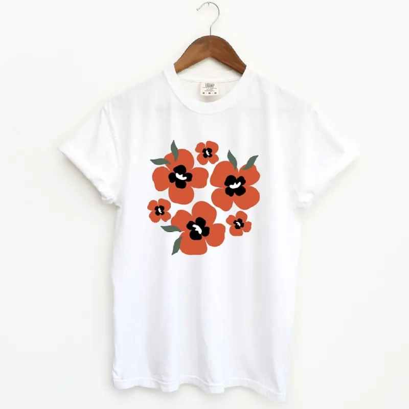 Red Poppies Garment Dyed Tee sold by Zulily