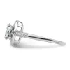Curata 925 Sterling Silver Oval White Topaz and Diamond Art Deco Engagement Ring sold by Zulily