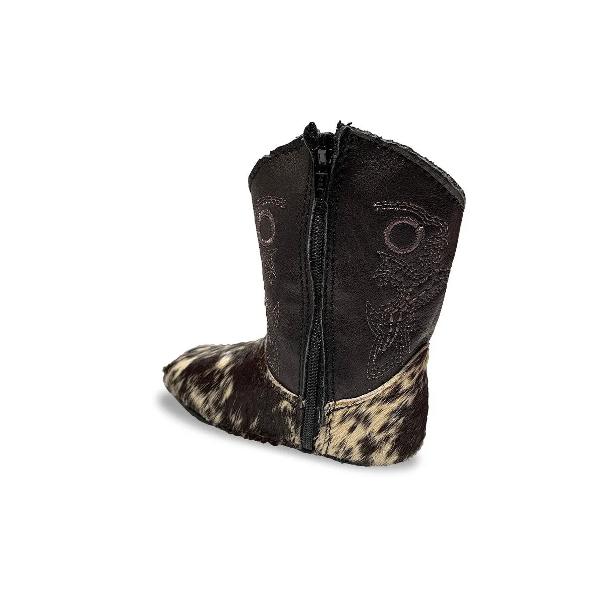 RedHawk Boot Co. Little Cowpokes Square Toe Booties in Black Speckled sold by Zulily product image thumbnail 3