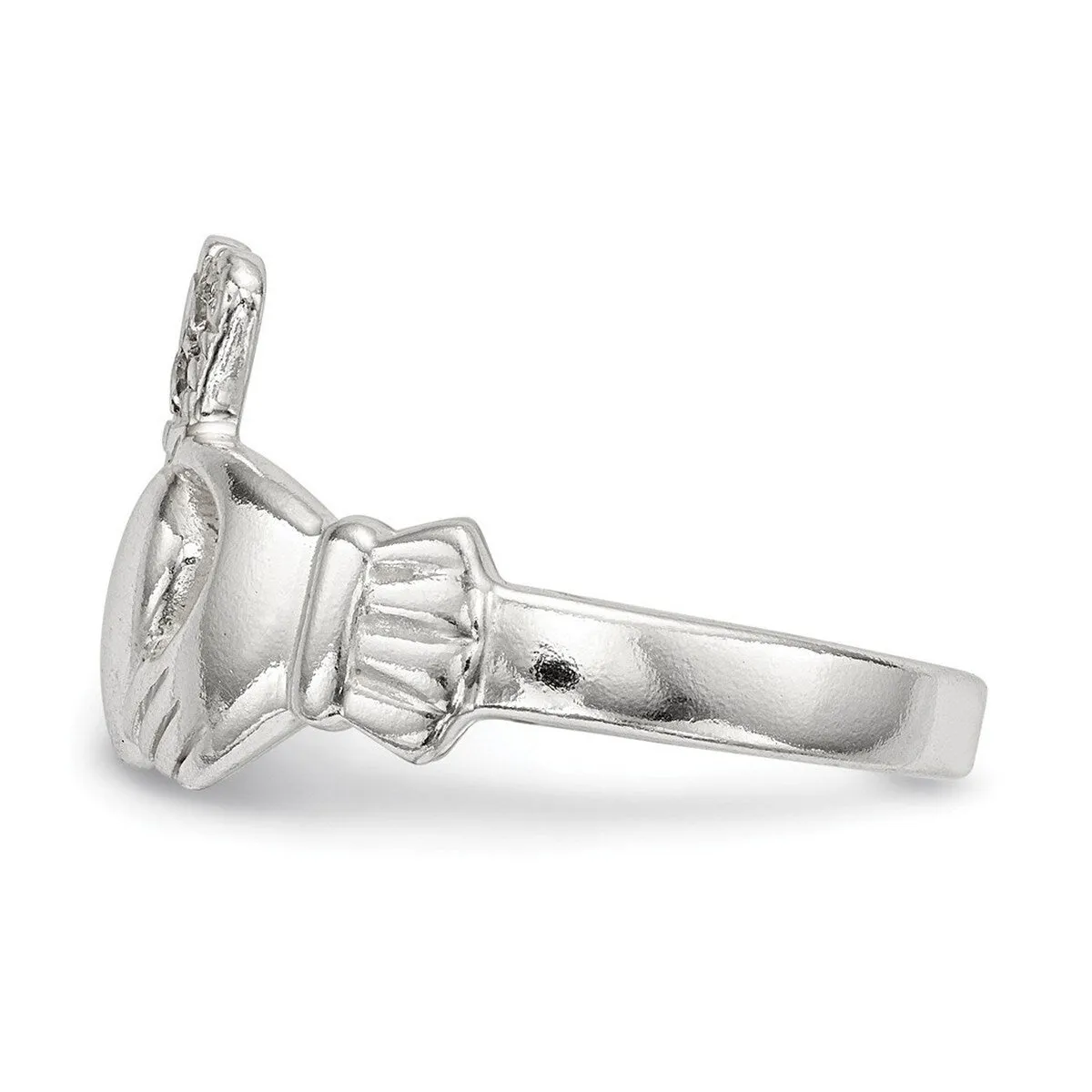 Curata 925 Sterling Silver Cubic Zirconia Irish Claddagh Celtic Ring sold by Zulily product image thumbnail 3