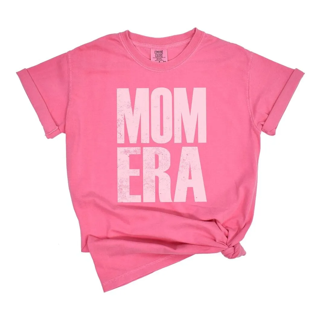 Mom Era Distressed Garment Dyed Tee sold by Zulily