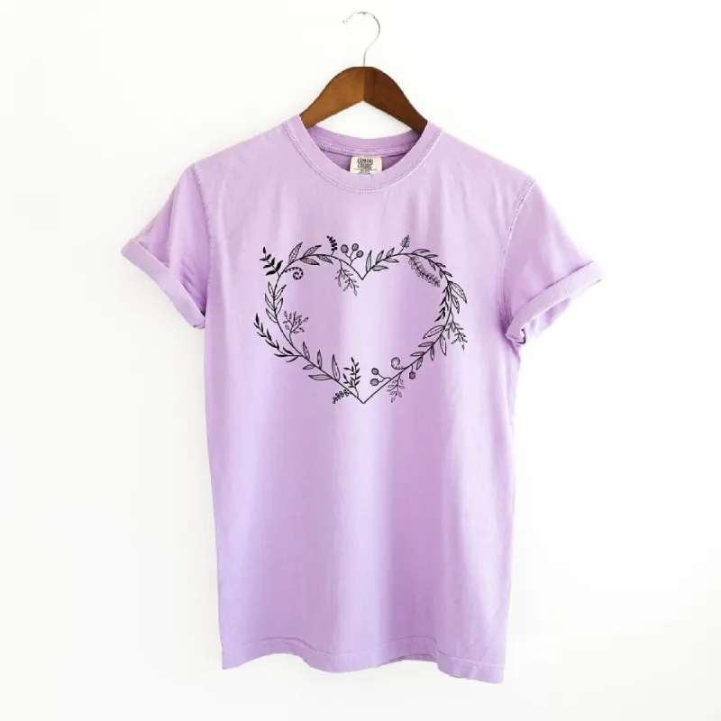 Floral Heart Garment Dyed Tee sold by Zulily