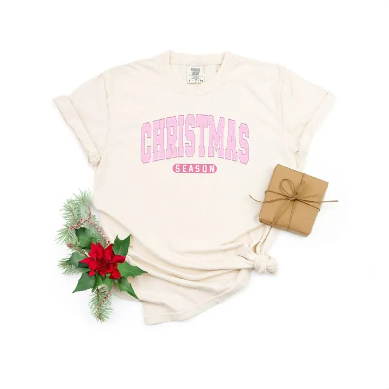 Pink Christmas Season Garment Dyed Tee sold by Zulily