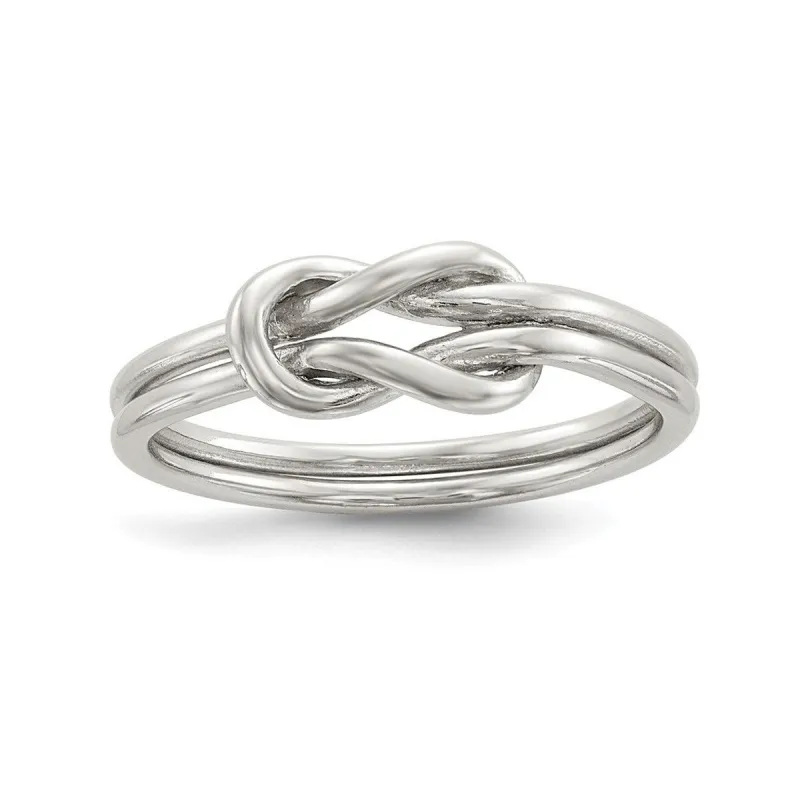 Curata 925 Sterling Silver Double Row Bold Love Knot Ring sold by Zulily