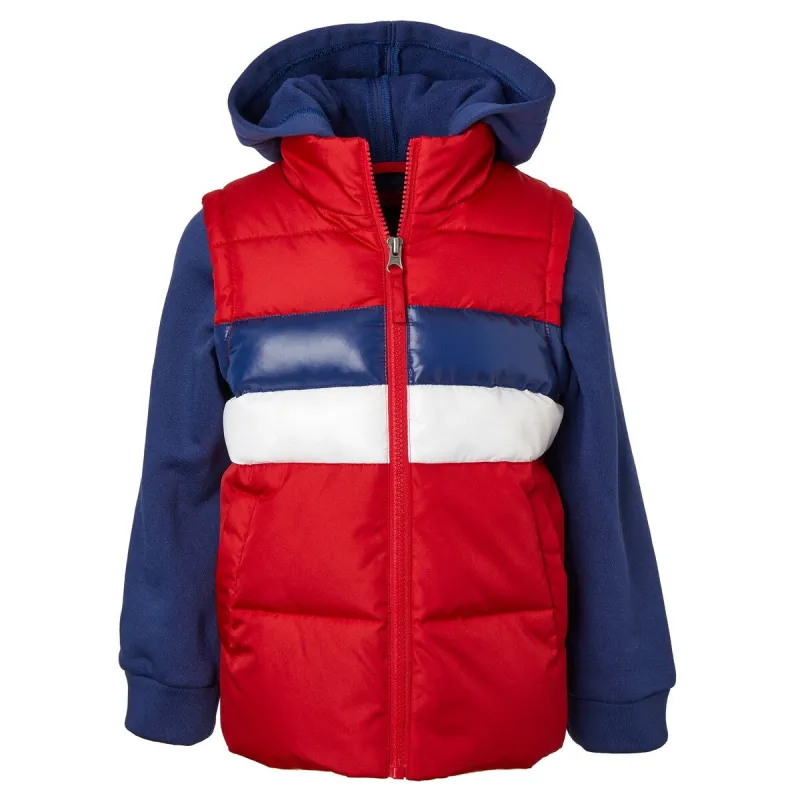 Colorblock 2 Fer Puffer Vest with Sleeves sold by Zulily