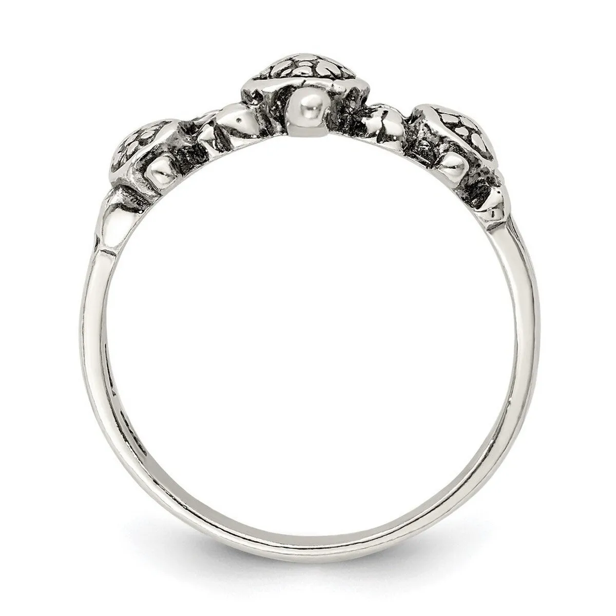 Curata 925 Sterling Silver Antiqued Triple Turtle Band Ring sold by Zulily product image thumbnail 3