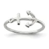 Curata 925 Sterling Silver Polished Sideways Anchor Ring sold by Zulily