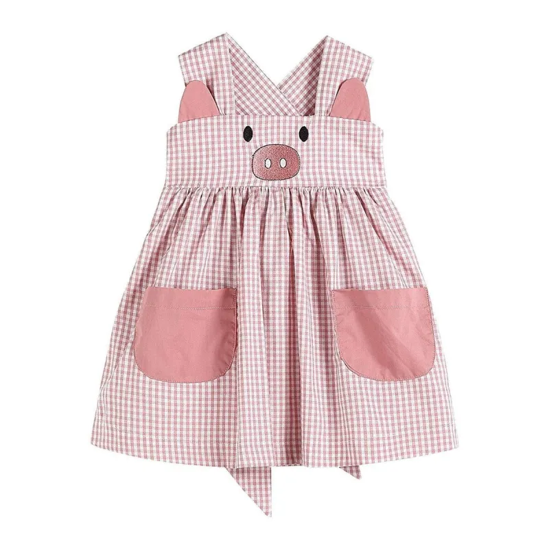 Rose Gingham Little Piggy Sleeveless A-Line Dress sold by Zulily