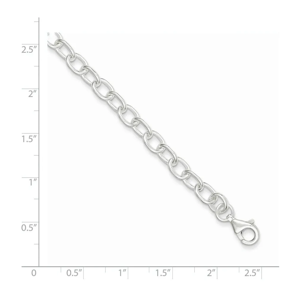 Curata 925 Sterling Silver 6mm Round Rolo Bracelet Options: 6.25" 7.25" sold by Zulily product image thumbnail 2