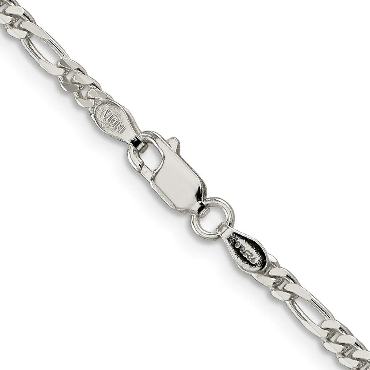 Curata 925 Sterling Silver Solid 3mm Figaro Chain Bracelet Options: 7" 8" sold by Zulily product image thumbnail 4