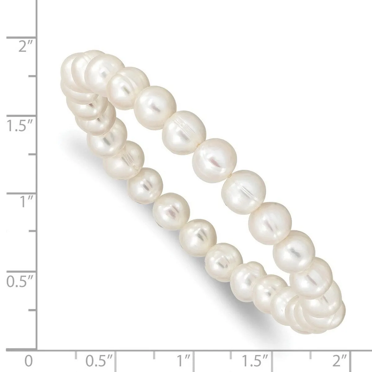 Curata 6-7mm White Cultured Pearl Stretch Bracelet sold by Zulily product image thumbnail 2