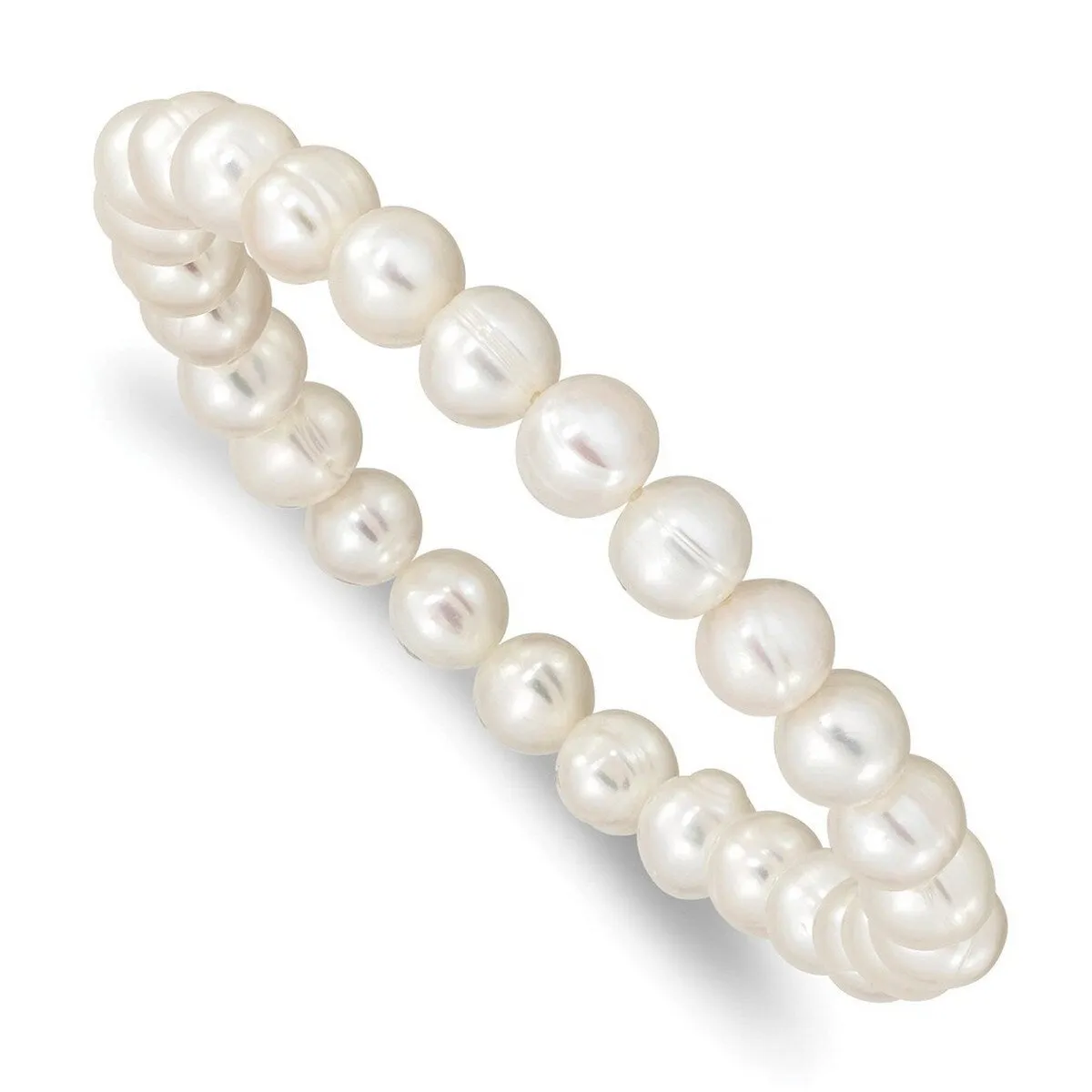 Curata 6-7mm White Cultured Pearl Stretch Bracelet sold by Zulily
