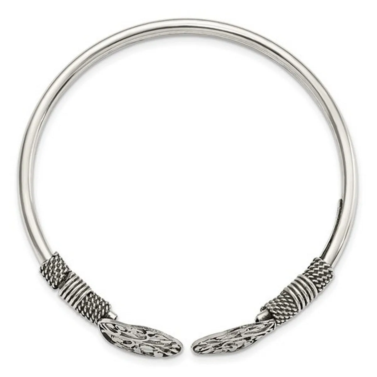 Curata 925 Sterling Silver Antiqued Tree of Life Flexible Cuff Bangle Bracelet sold by Zulily product image thumbnail 3