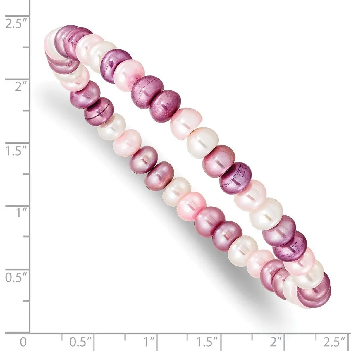 Curata Multi-Colored Cultured 6-7mm Pearl White Lavender Rose Stretch Bracelet sold by Zulily product image thumbnail 2