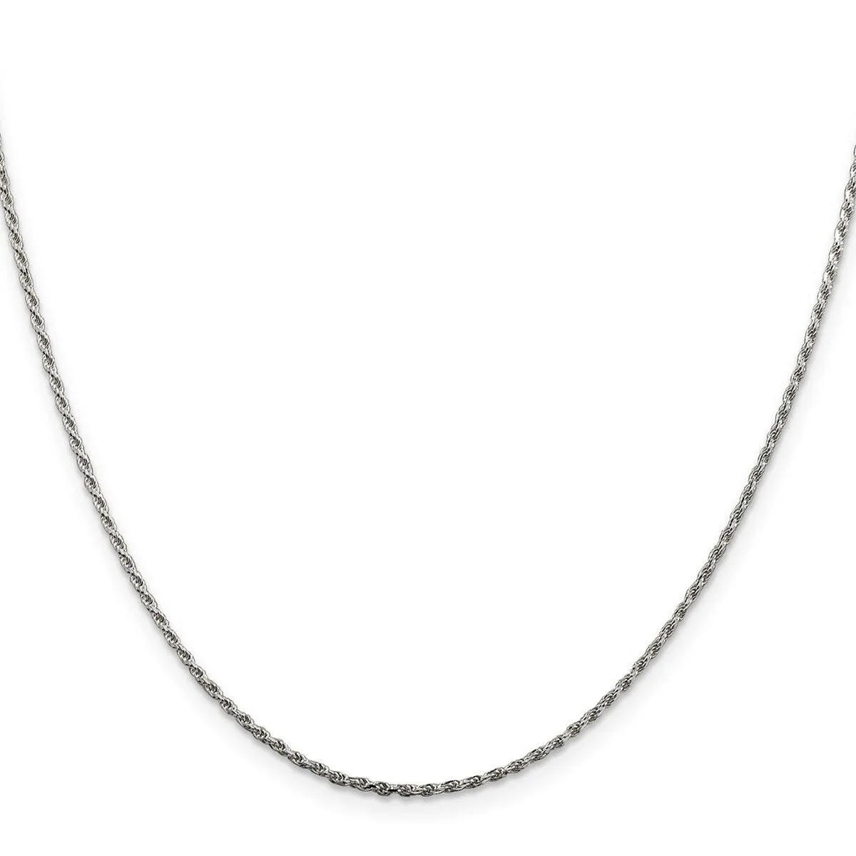 Curata 925 Sterling Silver 1.5mm Sparkle Cut Rope Chain Options: 16 18 20 22 24 26 28 30 36 sold by Zulily product image thumbnail 3