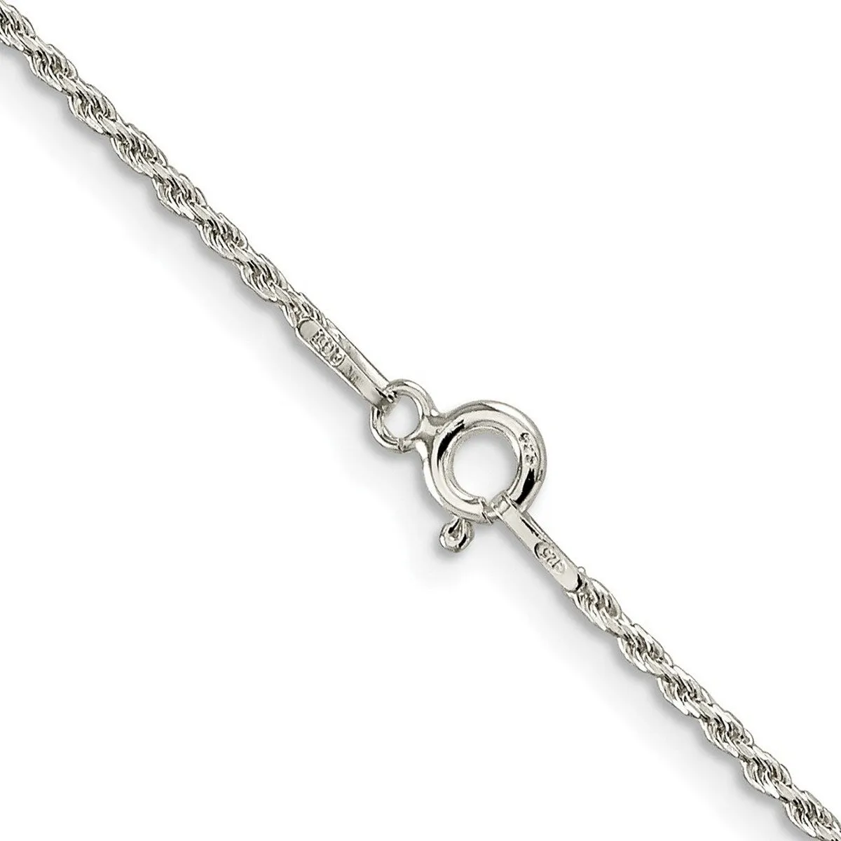 Curata 925 Sterling Silver 1.5mm Sparkle Cut Rope Chain Options: 16 18 20 22 24 26 28 30 36 sold by Zulily product image thumbnail 4