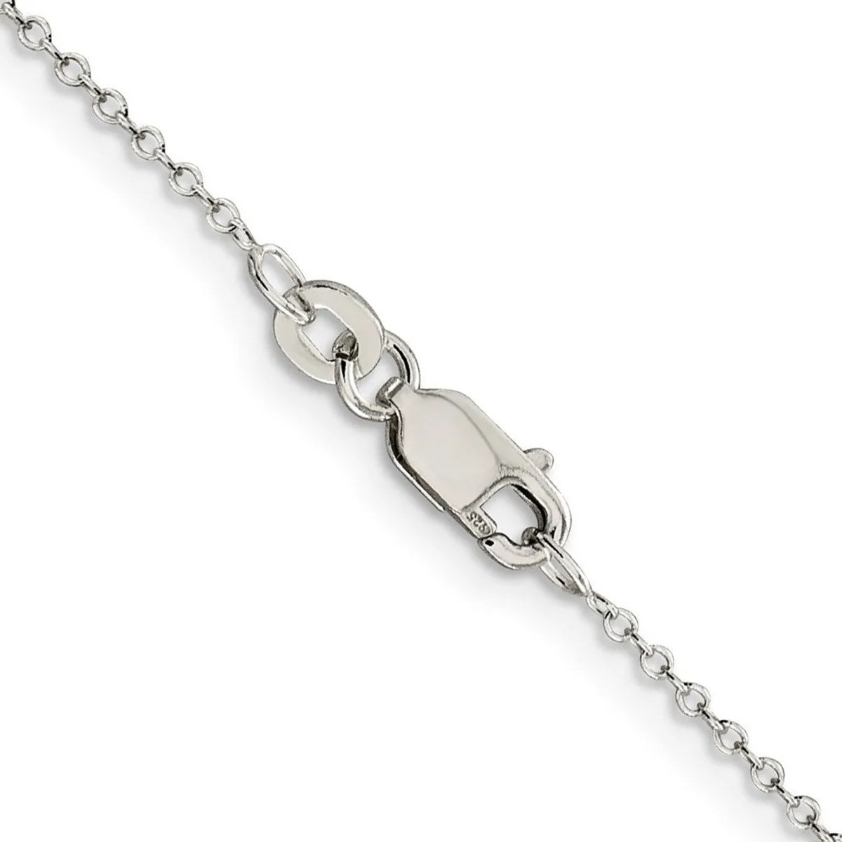 Curata 925 Sterling Silver Polished 1mm Cable Chain Necklace Lobster Claw sold by Zulily product image thumbnail 4