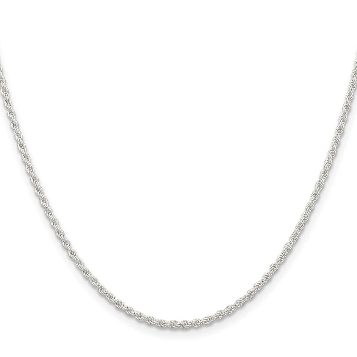Curata 925 Sterling Silver 1.8mm Rope Chain Necklace Options: 16 18 20 22 24 30 sold by Zulily product image thumbnail 3
