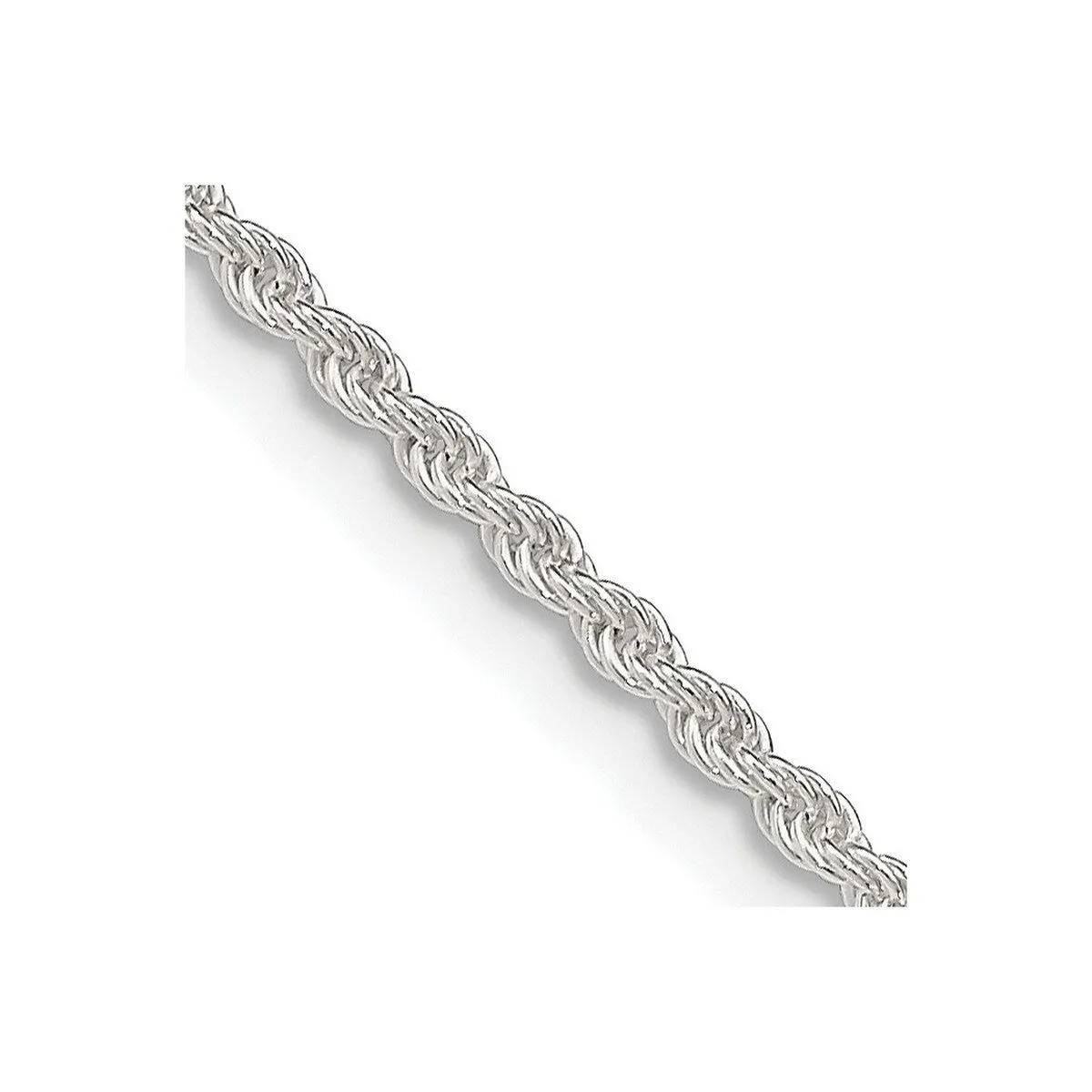 Curata 925 Sterling Silver 1.8mm Rope Chain Necklace Options: 16 18 20 22 24 30 sold by Zulily