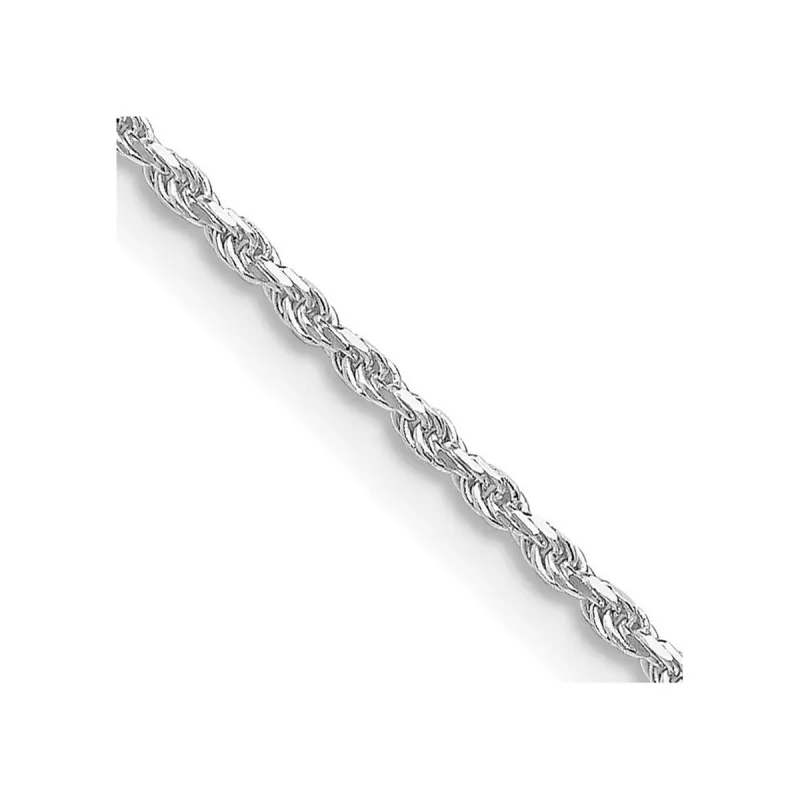 Curata 925 Sterling Silver Rhodium Plated 1.5mm Sparkle Cut Rope Chain Necklace Options: 16 18 20 22 24 26 28 30 sold by Zulily