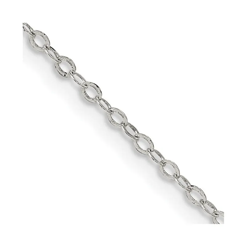 Curata 925 Sterling Silver 1.5mm Flat Open Oval Cable Chain Necklace Options: 16 18 20 24 sold by Zulily