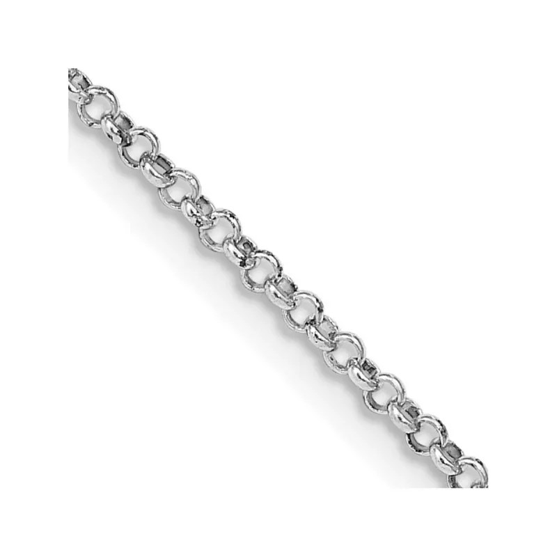 Curata 925 Sterling Silver Rhodium Plated 1.5mm Rolo Chain Necklace Options: 16 18 20 22 24 sold by Zulily