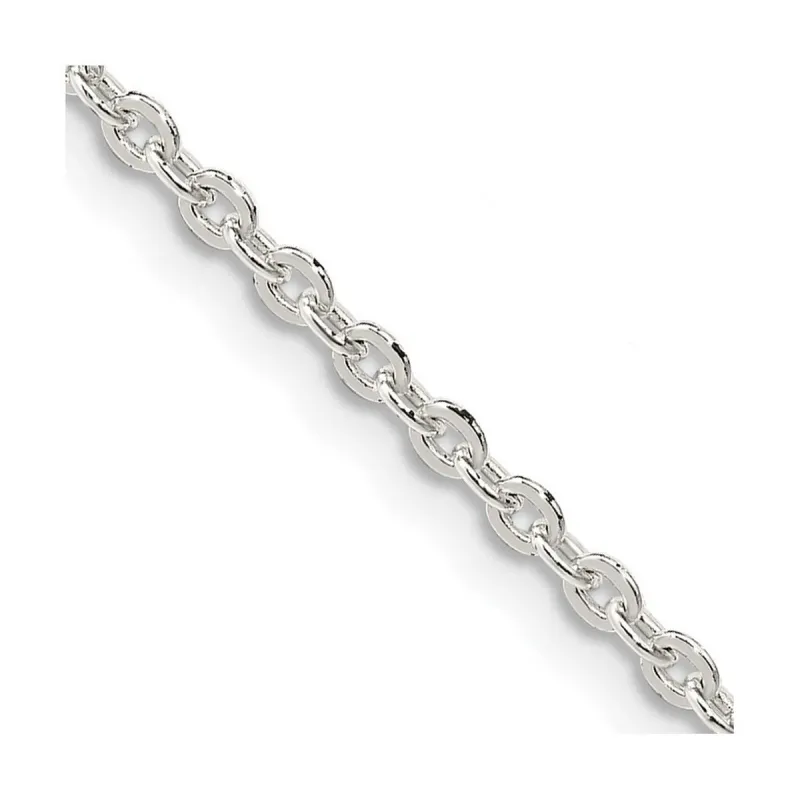 Curata 925 Sterling Silver 2mm Flat Cable Chain Necklace Options: 16 18 20 22 24 sold by Zulily