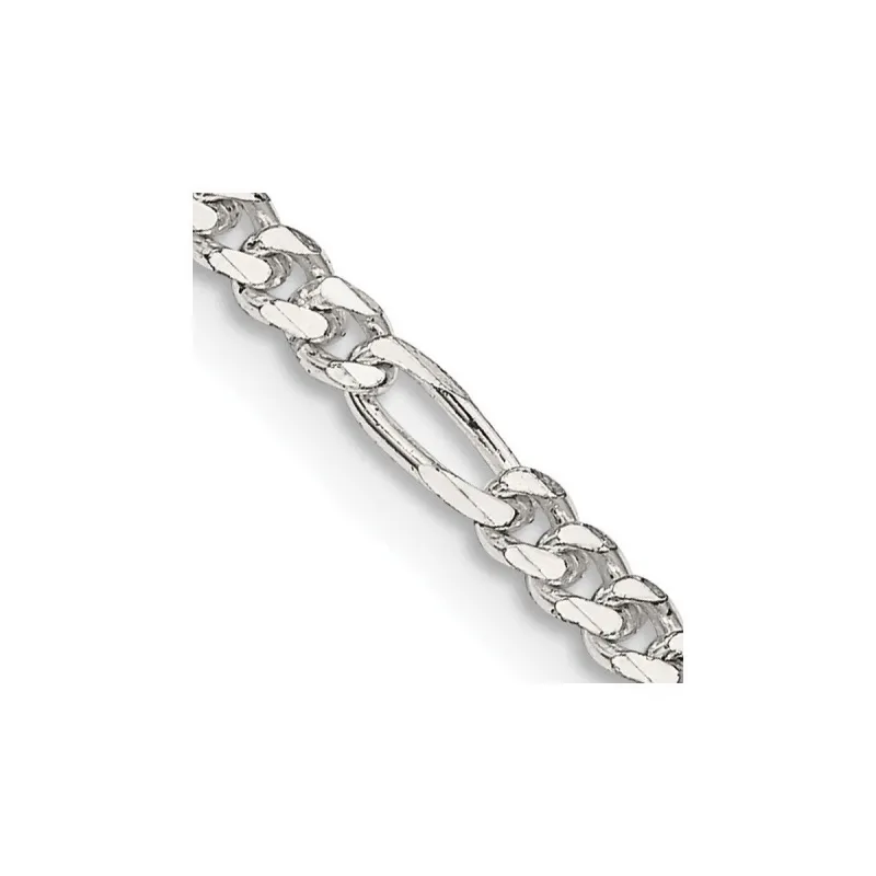 Curata 925 Sterling Silver Polished 3mm Figaro Chain NecklaceOptions: 16 18 20 sold by Zulily