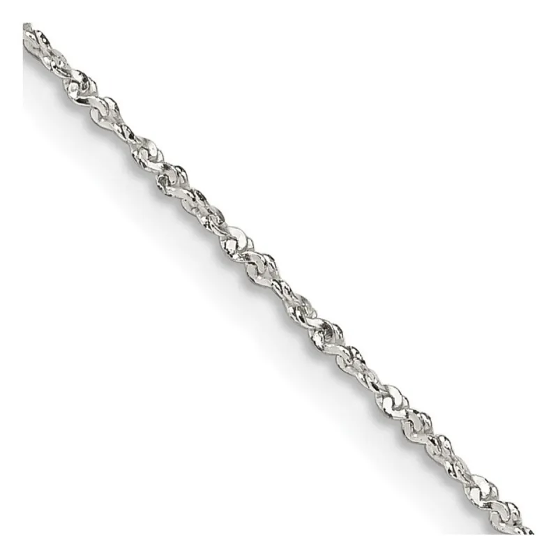 Curata 925 Sterling Silver Twisted Polished .5mm Fancy Chain Necklace Options: 16 18 20 24 sold by Zulily