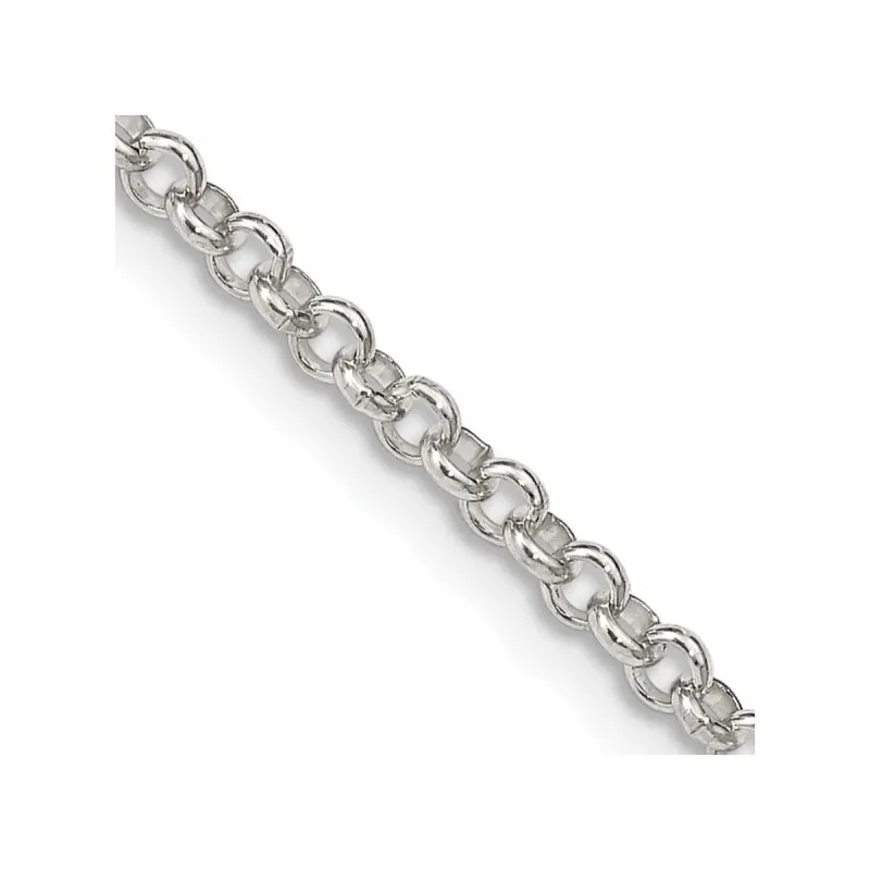 Curata 925 Sterling Silver 2.5mm Rolo Chain Necklace Options: 16 18 20 22 24 26 28 30 36 sold by Zulily