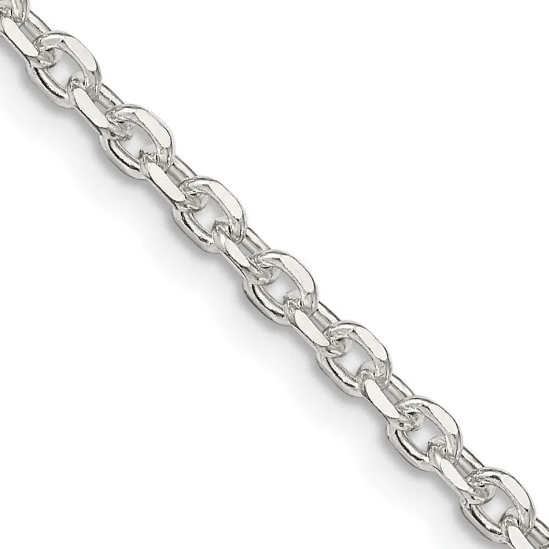 Curata 925 Sterling Silver Beveled Edge 2.75mm Cable Pendant Necklace Options: 16 18 20 24 sold by Zulily