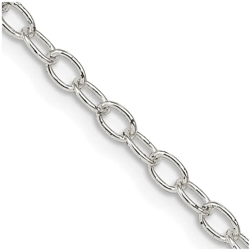 Curata 925 Sterling Silver 3.40mm Oval Cable Chain Necklace Options: 16 18 20 22 24 26 28 30 sold by Zulily