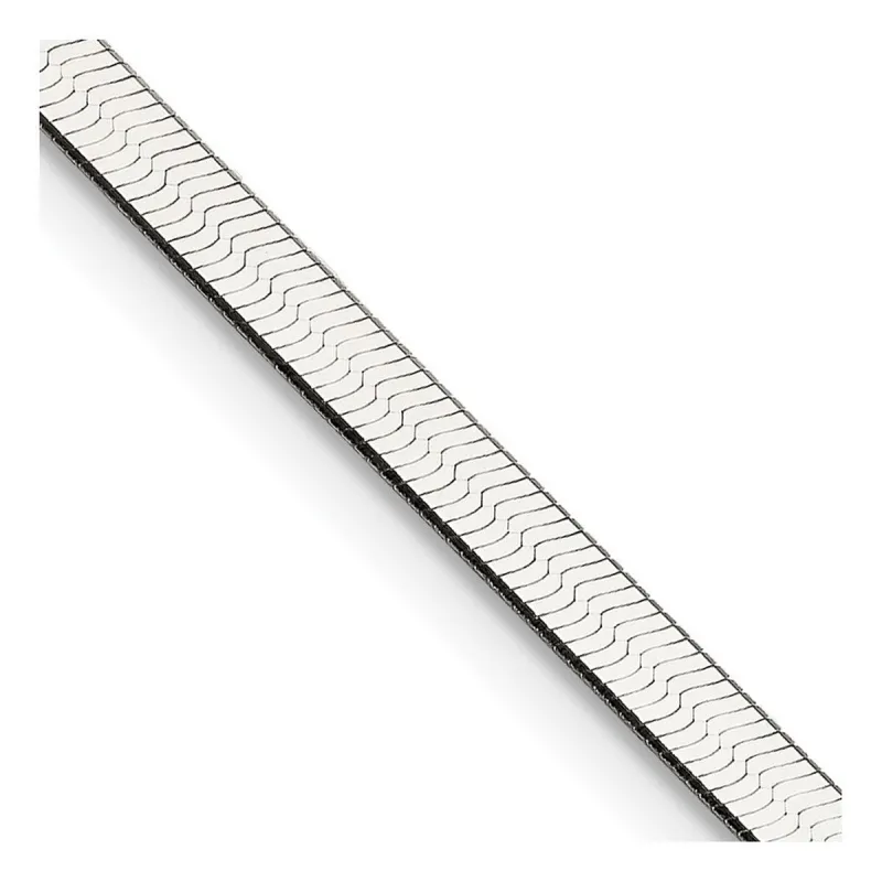 Curata 925 Sterling Silver 3mm Magic Herringbone Chain Necklace Options: 16 18 20 sold by Zulily