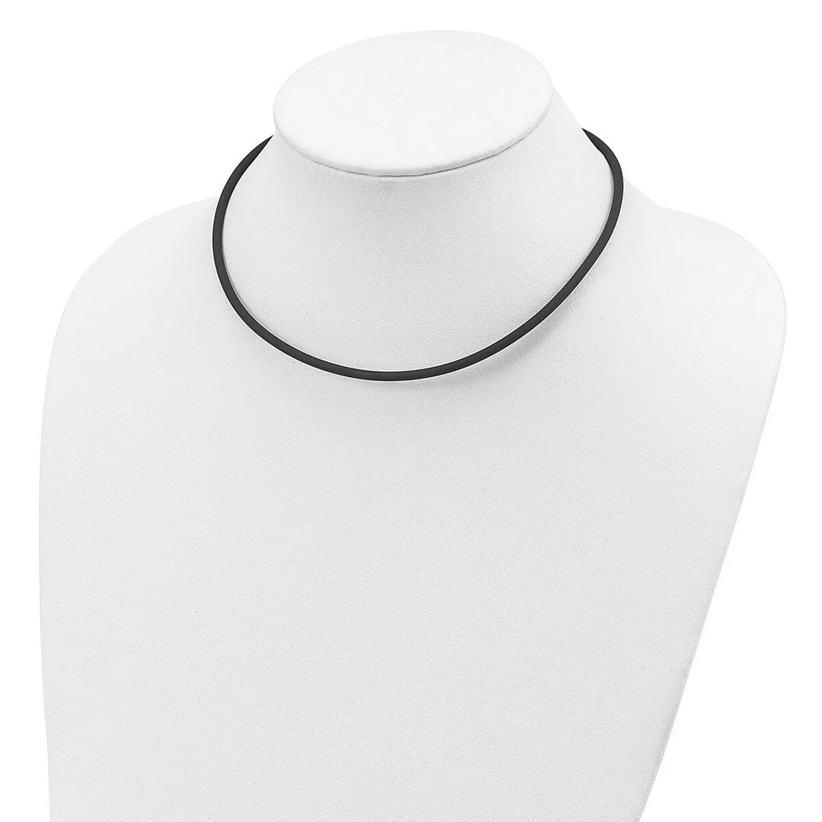 Curata 925 Sterling Silver 3mm Black Rubber Cord Necklace sold by Zulily product image thumbnail 3
